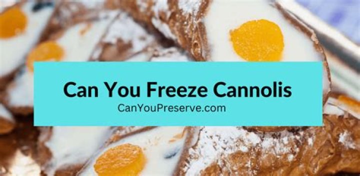 Can you freeze unfilled cannoli shells?