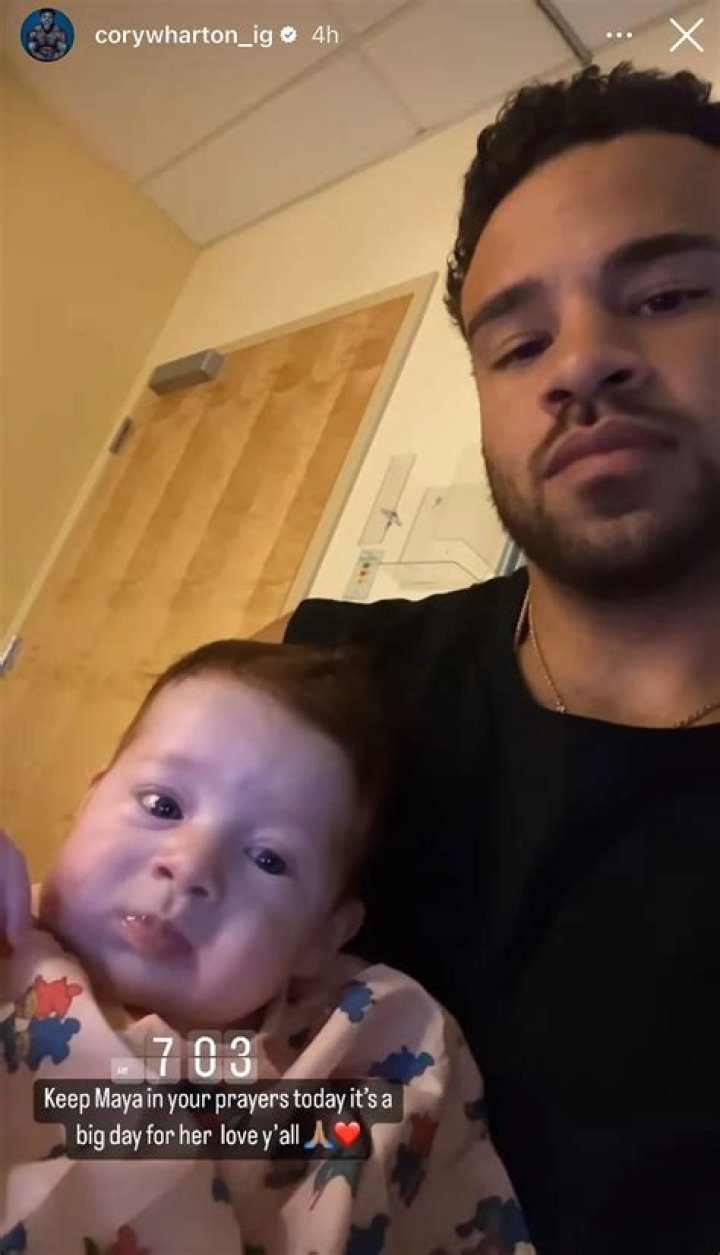
Cory Wharton Asks for Prayers as Daughter Maya Prepares for Open Heart Surgery 