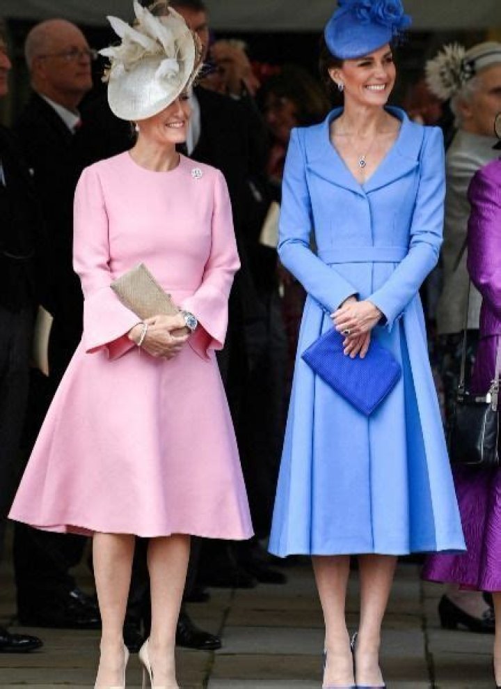 Duchess Kate wore sapphires & a blue McQueen coatdress to Garter Day