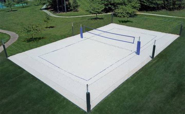 How do you make a sand volleyball court in your backyard?