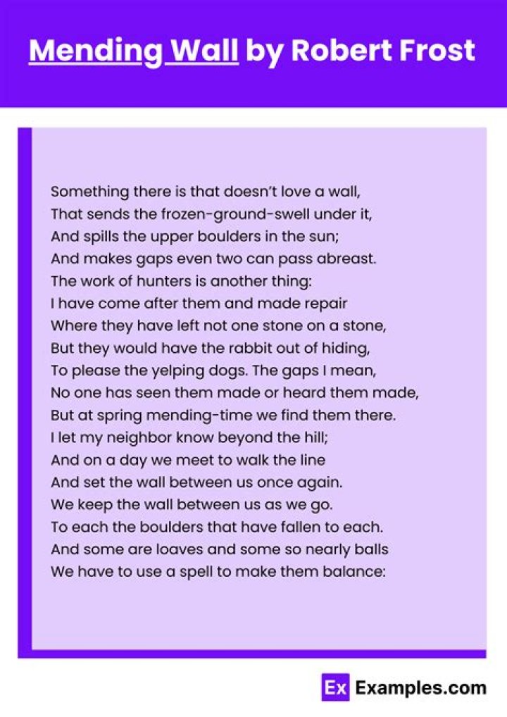 How does the mending walls form relate to its meaning?