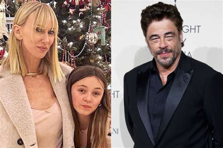 Kimberly Stewart debuts baby Delilah, claims Benicio del Toro is “involved”