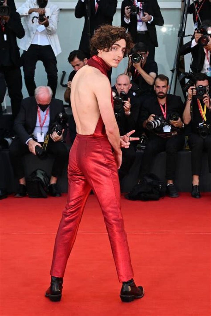 Timothee Chalamet Owned the Venice Film Festival with his Red Backless Top!